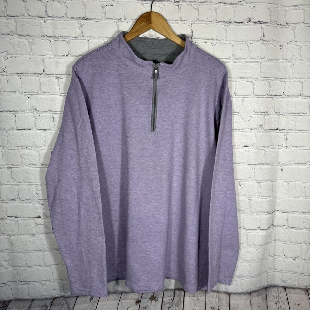 Mizzen+Main Proflex Quarter Zip‎ Pullover Mens XXL Purple Stretch Performance